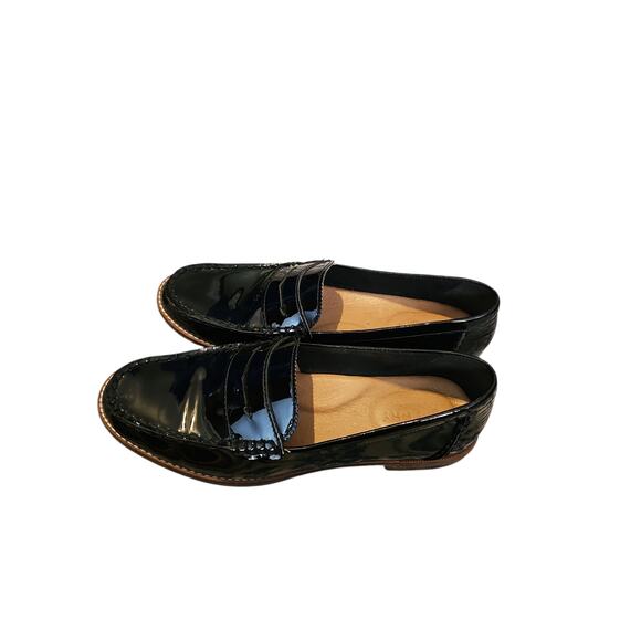 Sperry Seaport black patent leather  penny loafers sz 8.5 SH35 - Picture 3 of 8